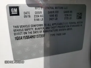2017 Cadillac CTS-V z VIN 1G6A15S64H0137358, wystawiony jako Copart lot #53385215 z przebiegiem 76 382 mil mil oraz Tytuł czysty. Historia ofert i sprzedaży dostępna na DreamBid. Obrazek 12.