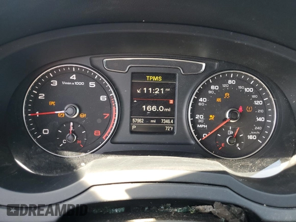 2018 Audi Q3 Premium Plus with VIN WA1JCCFS1JR011991, listed as a Copart auction lot 55063625 with 57,962 mi miles and Salvage title. Bid and sale history available at DreamBid. Image 9.