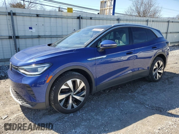 2022 Volkswagen ID.4 Pro S z VIN WVGUNPE29NP071844, wystawiony jako Copart lot #49249195 z przebiegiem 23 970 mil mil oraz Szkoda całkowita • Salvage title. Historia ofert i sprzedaży dostępna na DreamBid. Obrazek 1.
