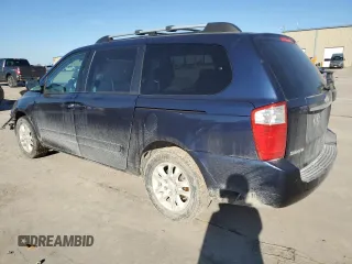 2007 Kia Sedona EX with VIN KNDMB233276158781, listed as a Copart auction lot 87046644 with 199,296 mi miles and Salvage Title. Bid and sale history available at carsss.com. Image 2.