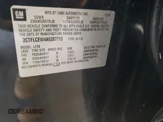 2010 GMC Terrain SLE-1 with VIN 2CTFLCEW4A6287713, listed as a Copart auction lot 80363324 with 0 mi miles and Salvage Title. Bid and sale history available at carsss.com. Image 14.