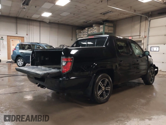 2013 Honda Ridgeline Sport with VIN 5FPYK1F77DB001247, listed as a IAAI auction lot 42346926 with 187,565 mi miles and . Bid and sale history available at DreamBid. Image 4.