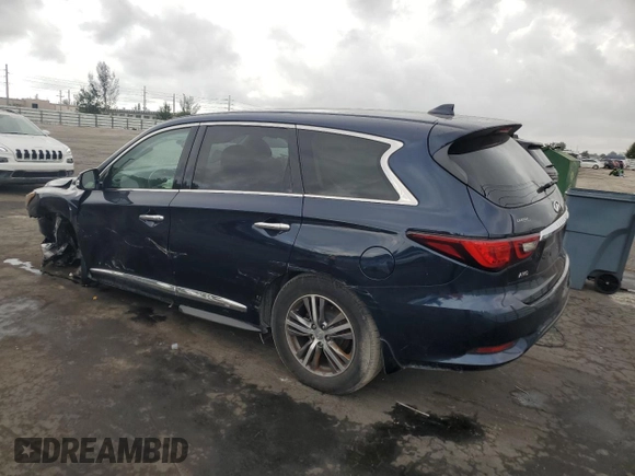 2019 Infiniti QX60 Luxe z VIN 5N1DL0MM7KC566126, wystawiony jako Copart lot #56410415 z przebiegiem 46 788 mil mil oraz Nie do naprawy • Non repairable. Historia ofert i sprzedaży dostępna na DreamBid. Obrazek 2.