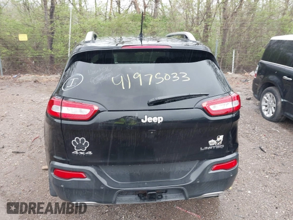 2015 Jeep Cherokee Limited with VIN 1C4PJMDS4FW698875, listed as a IAAI auction lot 41975033 with 163,580 mi miles. Bid and sale history available at carsss.com. Image 16.