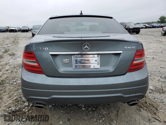 2012 Mercedes-Benz C 300 Sport with VIN WDDGF8BB9CR204182, listed as a Copart auction lot 58328205 with 131,435 mi miles and Salvage title. Bid and sale history available at DreamBid. Image 6.