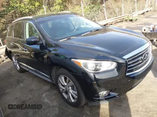 2013 Infiniti JX35 with VIN 5N1AL0MN8DC300855, listed as a IAAI auction lot 41599520 with 151,756 mi miles. Bid and sale history available at carsss.com. Image 1.