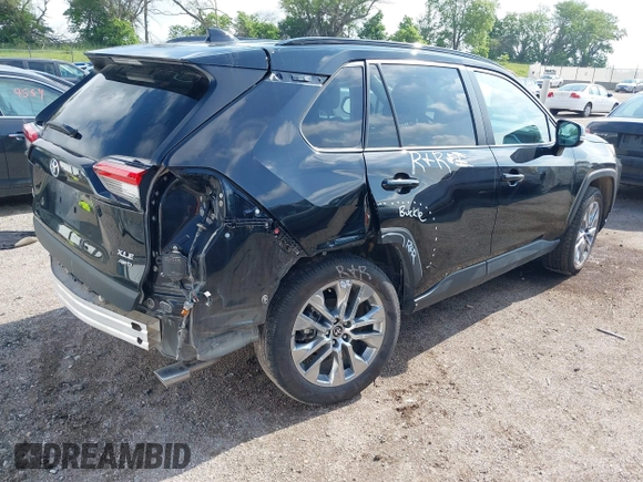 2025 Toyota RAV4 XLE Premium with VIN 2T3A1RFV1SW517279, listed as a IAAI auction lot 42363491 with 8,848 mi miles and . Bid and sale history available at DreamBid. Image 4.