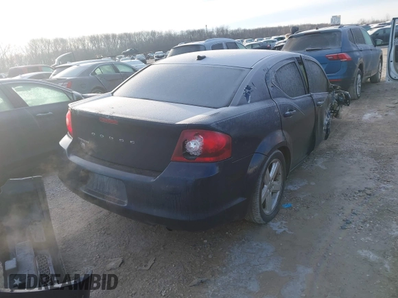 2013 Dodge Avenger SE with VIN 1C3CDZAB1DN665198, listed as a IAAI auction lot 41452523 with 144,249 mi miles. Bid and sale history available at carsss.com. Image 4.