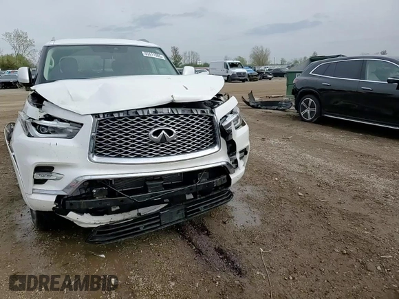 2019 Infiniti QX80 Luxe z VIN JN8AZ2NEXK9235292, wystawiony jako Copart lot #55611985 z przebiegiem 61 988 mil mil oraz Szkoda całkowita • Salvage title. Historia ofert i sprzedaży dostępna na DreamBid. Obrazek 14.