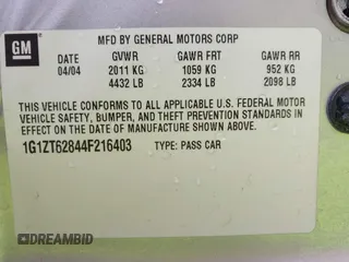 2004 Chevrolet Malibu Maxx LS with VIN 1G1ZT62844F216403, listed as a IAAI auction lot 41742666 with 78,234 mi miles. Bid and sale history available at carsss.com. Image 9.