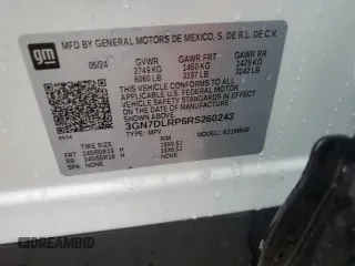 2024 Chevrolet Equinox EV LT z VIN 3GN7DLRP6RS260243, wystawiony jako Copart lot #85561804 z przebiegiem 2 458 mil mil oraz Szkoda całkowita • Salvage title. Historia ofert i sprzedaży dostępna na DreamBid. Obrazek 13.