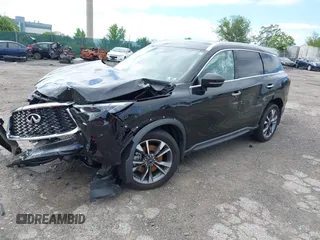 2024 Infiniti QX60 Luxe with VIN 5N1DL1FS1RC335847, listed as a IAAI auction lot 42255354 with 12,219 mi miles and . Bid and sale history available at DreamBid. Image 2.