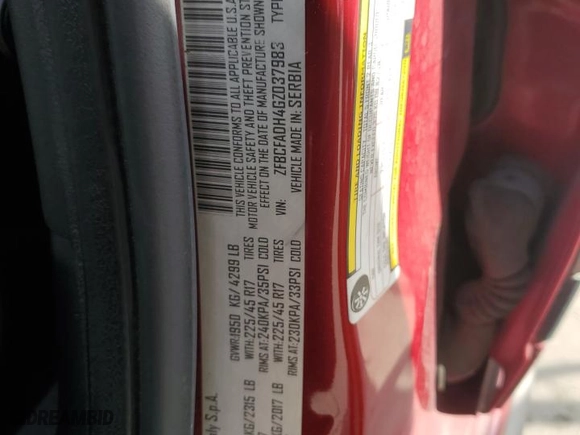 2016 FIAT 500L Trekking with VIN ZFBCFADH4GZ037983, listed as a Copart auction lot 50938025 with 99,256 mi miles and Salvage Title. Bid and sale history available at carsss.com. Image 12.