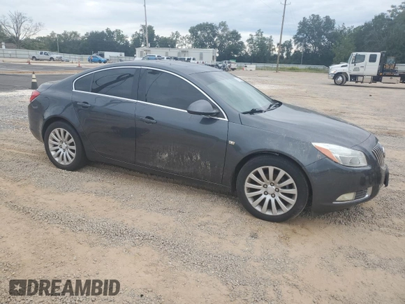 2011 Buick Regal CXL RL2 with VIN 2G4GP5EC8B9196834, listed as a Copart auction lot 74107594 with Not provided miles and Salvage title. Bid and sale history available at DreamBid. Image 4.