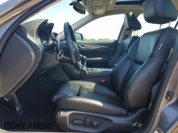2015 Infiniti Q50 Premium with VIN JN1BV7AR6FM415389, listed as a Copart auction lot 61653845 with 124,141 mi miles and Salvage title. Bid and sale history available at DreamBid. Image 7.