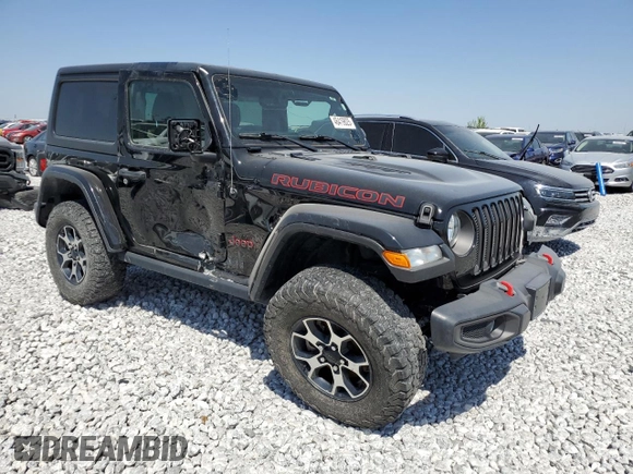2021 Jeep Wrangler Rubicon with VIN 1C4HJXCG8MW663191, listed as a Copart auction lot 46419825 with 43,894 mi miles and Salvage title. Bid and sale history available at DreamBid. Image 4.