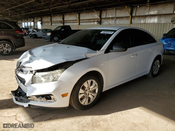 2016 Chevrolet Cruze Limited LS with VIN 1G1PC5SH5G7198025, listed as a Copart auction lot 48283415 with 131,047 mi miles and Salvage Title. Bid and sale history available at carsss.com. Image 1.