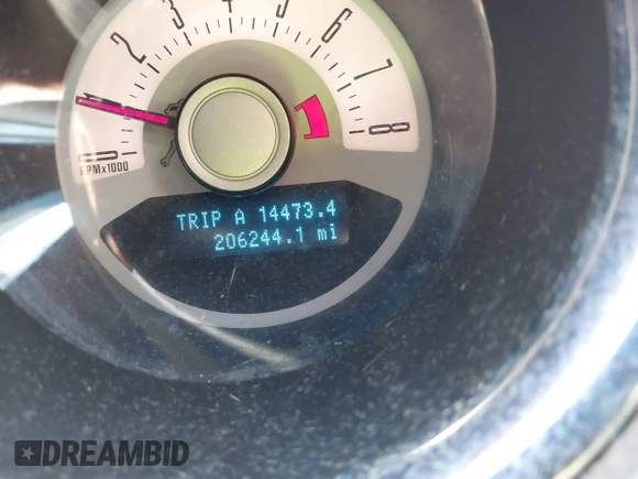 2012 Ford Mustang V6 with VIN 1ZVBP8EM4C5212726, listed as a IAAI auction lot 41509724 with 206,244 mi miles and . Bid and sale history available at carsss.com. Image 7.