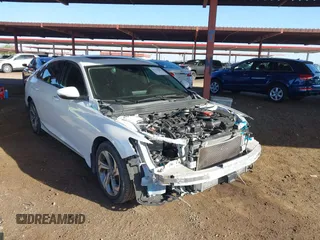 2018 Honda Accord EX-L z VIN 1HGCV1F59JA081925, wystawiony jako IAAI lot #41761825 z przebiegiem 72 053 mil mil oraz . Historia ofert i sprzedaży dostępna na DreamBid. Obrazek 1.
