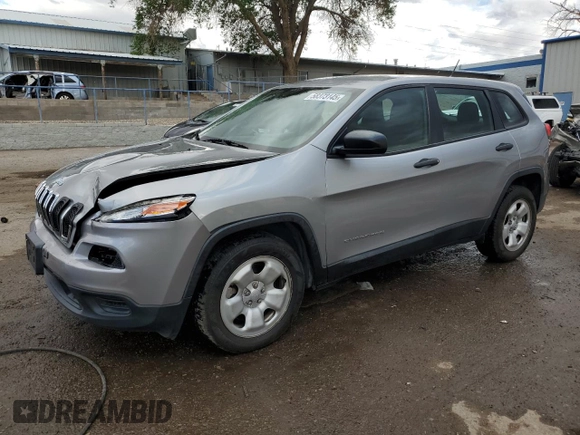 2015 Jeep Cherokee Sport z VIN 1C4PJLAB1FW711631, wystawiony jako Copart lot #58373145 z przebiegiem 123 683 mil mil oraz Szkoda całkowita • Salvage title. Historia ofert i sprzedaży dostępna na DreamBid. Obrazek 1.