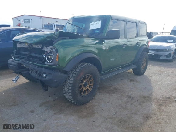 2022 Ford Bronco with VIN 1FMEE5BP2NLB60347, listed as a IAAI auction lot 41097475 with 34,772 mi miles. Bid and sale history available at carsss.com. Image 17.