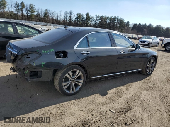 2019 Mercedes-Benz S 450 with VIN WDDUG6EB8KA440903, listed as a Copart auction lot 46684385 with 30,969 mi miles and Salvage title. Bid and sale history available at DreamBid. Image 3.