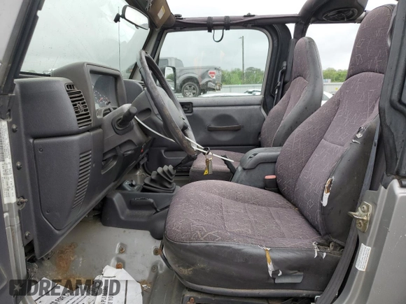 2001 Jeep Wrangler Sport with VIN 1J4FA49S81P348537, listed as a Copart auction lot 52341295 with 131,756 mi miles and Clean Title. Bid and sale history available at carsss.com. Image 7.