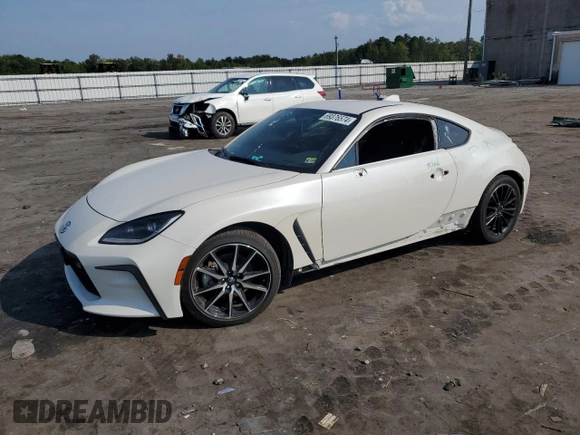 2023 Toyota GR86 with VIN JF1ZNBC11P8757595, listed as a Copart auction lot 69376574 with 34,450 mi miles and Salvage Title. Bid and sale history available at carsss.com. Image 1.