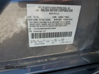2010 Mazda 6 i Sport with VIN 1YVHZ8BH8A5M31954, listed as a Copart auction lot 60073815 with 183,327 mi miles and Salvage title. Bid and sale history available at DreamBid. Image 12.