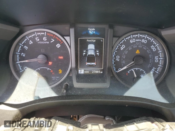 2021 Toyota Tacoma SR5 with VIN 3TMBZ5DNXMM031339, listed as a Copart auction lot 59178515 with 27,885 mi miles and Salvage title. Bid and sale history available at DreamBid. Image 9.