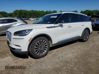 2021 Lincoln Aviator Reserve with VIN 5LM5J7WC9MGL10392, listed as a Copart auction lot 56348985 with 61,403 mi miles and Salvage title. Bid and sale history available at DreamBid. Image 1.