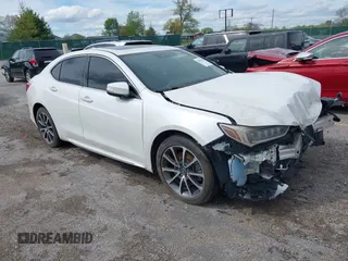 2018 Acura TLX w/Technology Pkg with VIN 19UUB2F58JA004966, listed as a IAAI auction lot 42035498 with 54,124 mi miles. Bid and sale history available at carsss.com. Image 1.