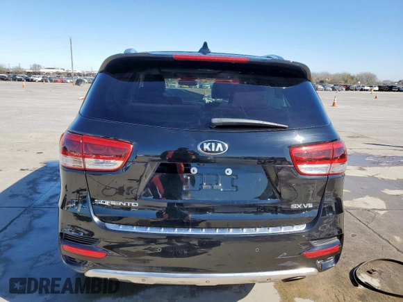 2017 Kia Sorento SX with VIN 5XYPKDA52HG321604, listed as a Copart auction lot 49330715 with 57,348 mi miles and Non repairable. Bid and sale history available at DreamBid. Image 6.