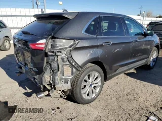 2019 Ford Edge Titanium with VIN 2FMPK4K97KBB81624, listed as a Copart auction lot 46874745 with 50,886 mi miles and Salvage Title. Bid and sale history available at carsss.com. Image 3.