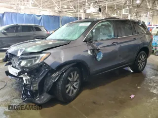 2019 Honda Pilot EX-L z VIN 5FNYF6H58KB079376, wystawiony jako Copart lot #52670535 z przebiegiem Nie podano mil oraz Szkoda całkowita • Salvage title. Historia ofert i sprzedaży dostępna na DreamBid. Obrazek 1.