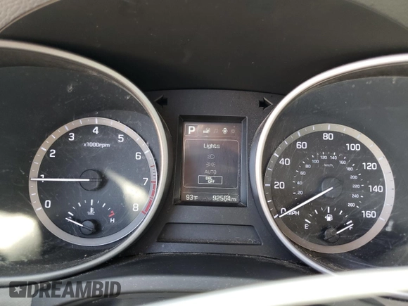 2018 Hyundai Santa Fe 2.4L with VIN 5XYZTDLB7JG548172, listed as a Copart auction lot 61970955 with 92,564 mi miles and Salvage title. Bid and sale history available at DreamBid. Image 9.