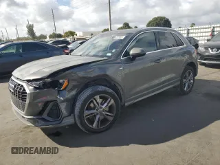 2020 Audi Q3 S line Premium with VIN WA1DECF37L1052630, listed as a Copart auction lot 45125555 with 57,910 mi miles and Non Repairable. Bid and sale history available at carsss.com. Image 1.