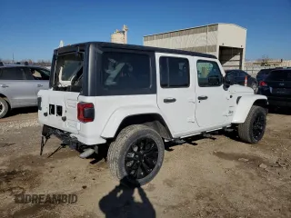 2021 Jeep Wrangler Unlimited Sahara with VIN 1C4JJXP68MW727782, listed as a Copart auction lot 44199985 with 79,861 mi miles and Salvage Title. Bid and sale history available at DreamBid. Image 3.