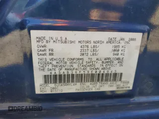 2009 Mitsubishi Galant ES with VIN 4A3AB36F59E004943, listed as a Copart auction lot 44734525 with 144,746 mi miles and Salvage Title. Bid and sale history available at DreamBid. Image 12.