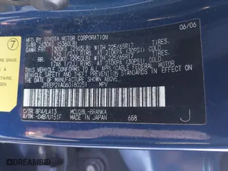 2006 Toyota Highlander w/3rd Row with VIN JTEEP21A060180251, listed as a IAAI auction lot 41589538 with 204,125 mi miles. Bid and sale history available at carsss.com. Image 9.