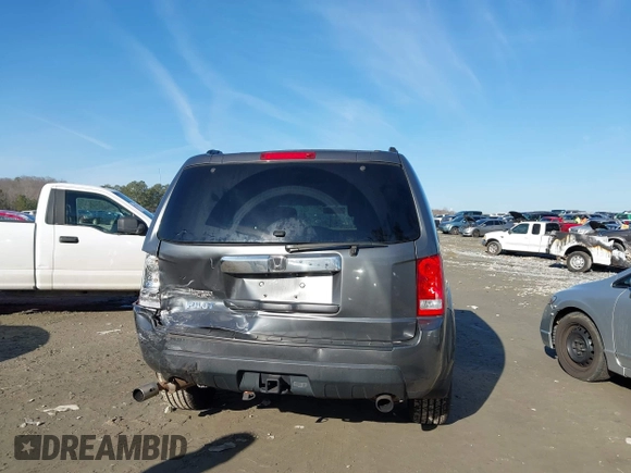 2011 Honda Pilot EX-L with VIN 5FNYF3H66BB018616, listed as a IAAI auction lot 41449001 with 221,499 mi miles and . Bid and sale history available at DreamBid. Image 15.