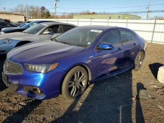 2018 Acura TLX w/A-SPEC Pkg with VIN 19UUB3F61JA003396, listed as a Copart auction lot 77971904 with 63,348 mi miles and Salvage Title. Bid and sale history available at carsss.com. Image 1.