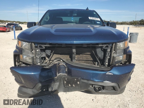 2020 Chevrolet Silverado 1500 Custom with VIN 3GCPWBEF0LG245175, listed as a Copart auction lot 81833874 with 95,334 mi miles and Salvage Title. Bid and sale history available at carsss.com. Image 5.