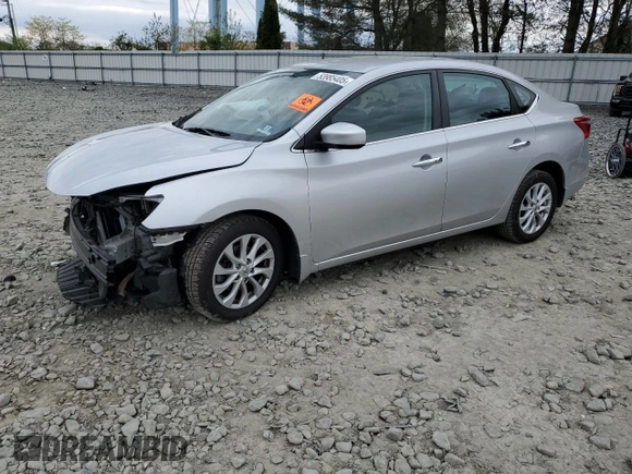 2019 Nissan Sentra SV with VIN 3N1AB7AP1KY400048, listed as a Copart auction lot 53985405 with 49,447 mi miles and Salvage Title. Bid and sale history available at DreamBid. Image 1.