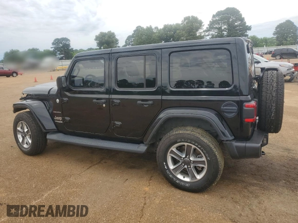 2020 Jeep Wrangler Unlimited Sahara с VIN 1C4HJXEG9LW243287, выставлен на аукционе Copart как лот 55729585 с пробегом 56 913 миль миль и Списание • Salvage title. История ставок и продаж доступна на DreamBid. Изображение 2.