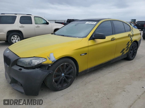 2011 BMW 5 Series 528i with VIN WBAFR1C54BC742994, listed as a Copart auction lot 53649945 with 133,314 mi miles and Salvage Title. Bid and sale history available at carsss.com. Image 1.