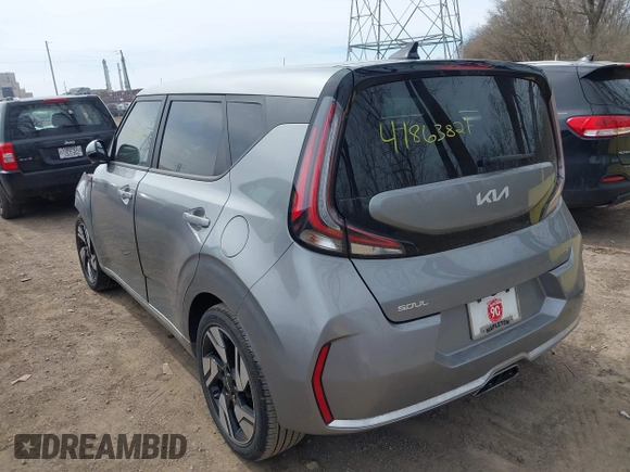 2024 Kia Soul GT-Line with VIN KNDJ53AU1R7900869, listed as a IAAI auction lot 41863821 with 14,619 mi miles and . Bid and sale history available at DreamBid. Image 3.