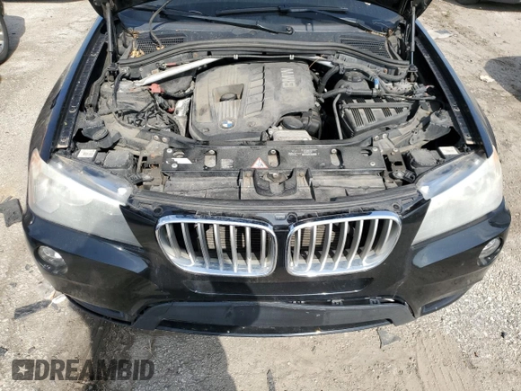 2011 BMW X3 28i with VIN 5UXWX5C50BL705875, listed as a Copart auction lot 54550395 with 133,975 mi miles and Clean Title. Bid and sale history available at DreamBid. Image 12.