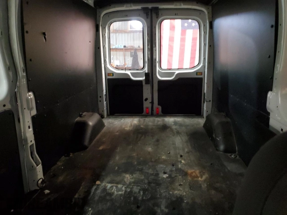 2019 Ford Transit with VIN 1FTYR2CM9KKA74334, listed as a Copart auction lot 45215585 with 80,188 mi miles and Salvage Title. Bid and sale history available at carsss.com. Image 10.
