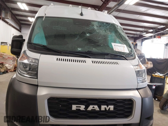 2022 Ram ProMaster Cargo with VIN 3C6MRVHG4NE114319, listed as a IAAI auction lot 41944344 with 21,896 mi miles and . Bid and sale history available at DreamBid. Image 12.